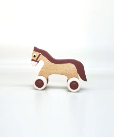 tekerlekli at, ahşap at, tekerlekli ahşap hayvan, tekerlekli oyuncak, ahşap oyuncak, oyuncak, bebek oyuncak
