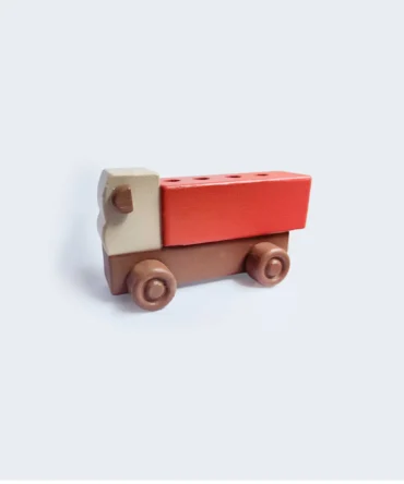 ahşap kırmızı kamyon, kalemlik, kamyon, ahşap oyuncak, ahşap kalemlik, oyuncak, hatıra oyuncak