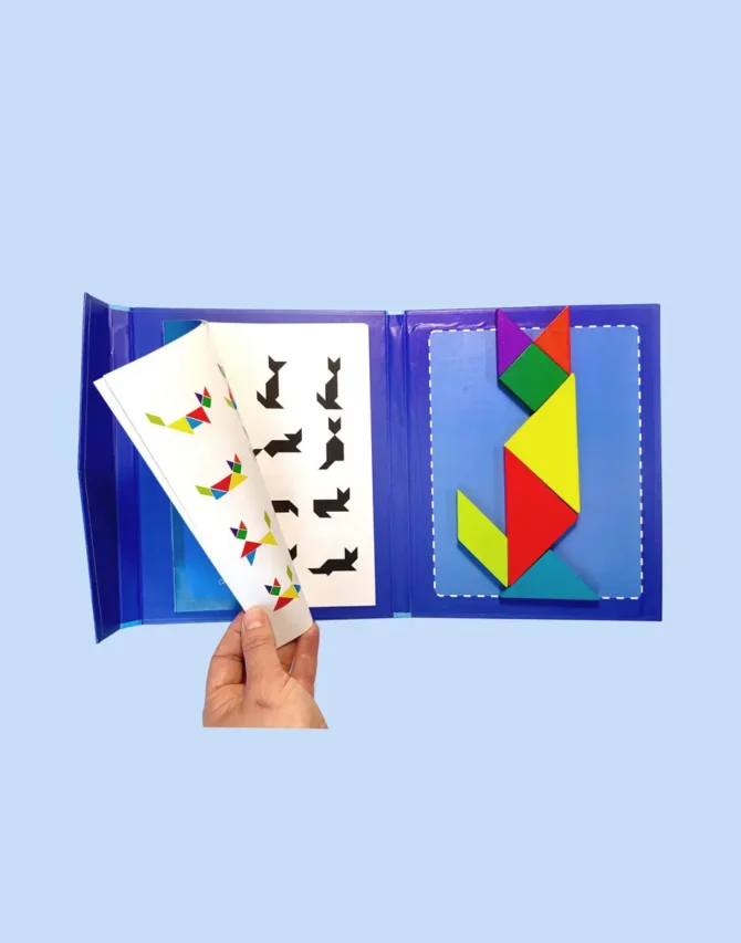 Tangram kitap , ahşap oyuncak, eğitici oyuncak